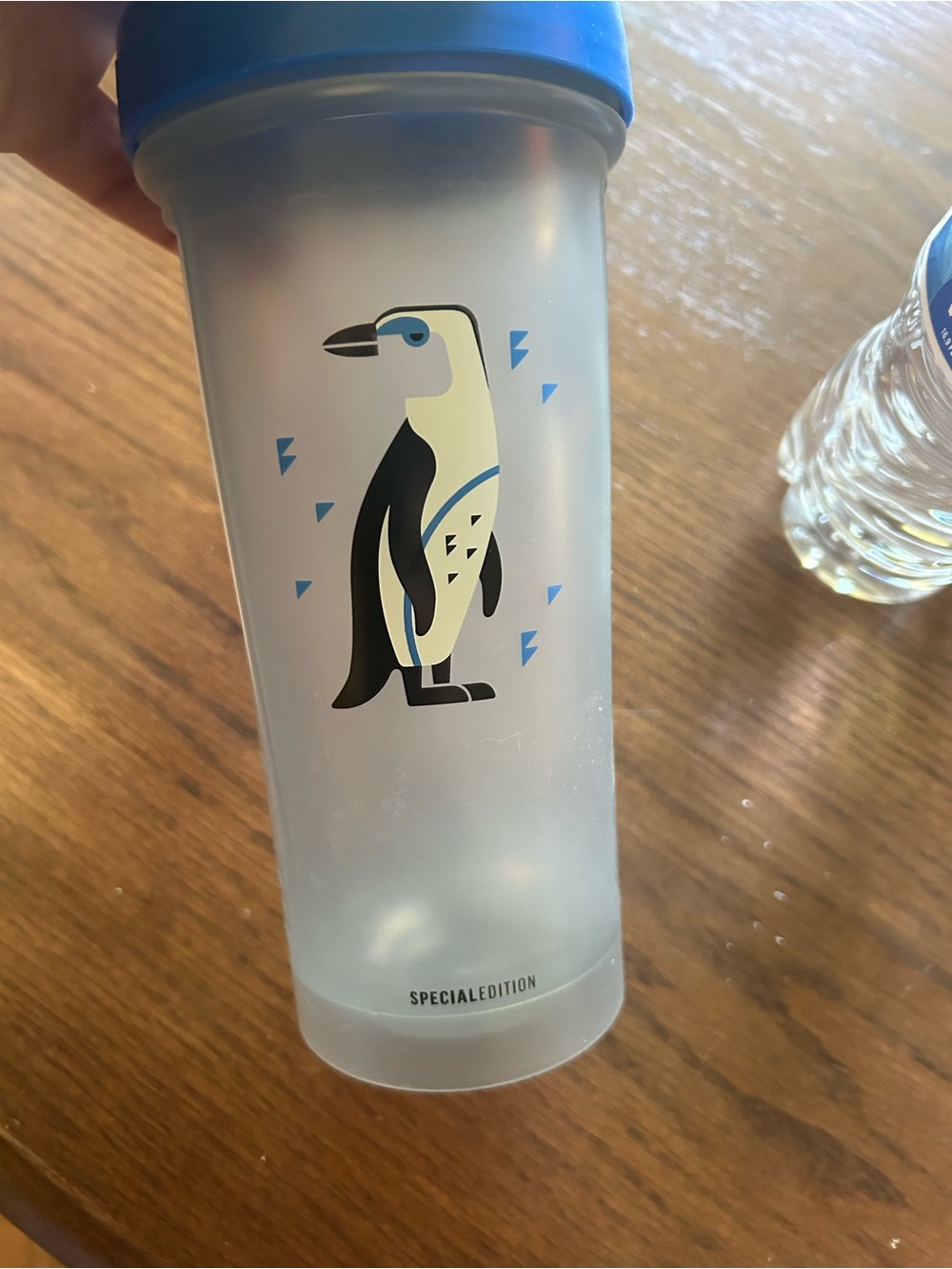 Blue-Accented Penguin Travel Bottle — Special Edition